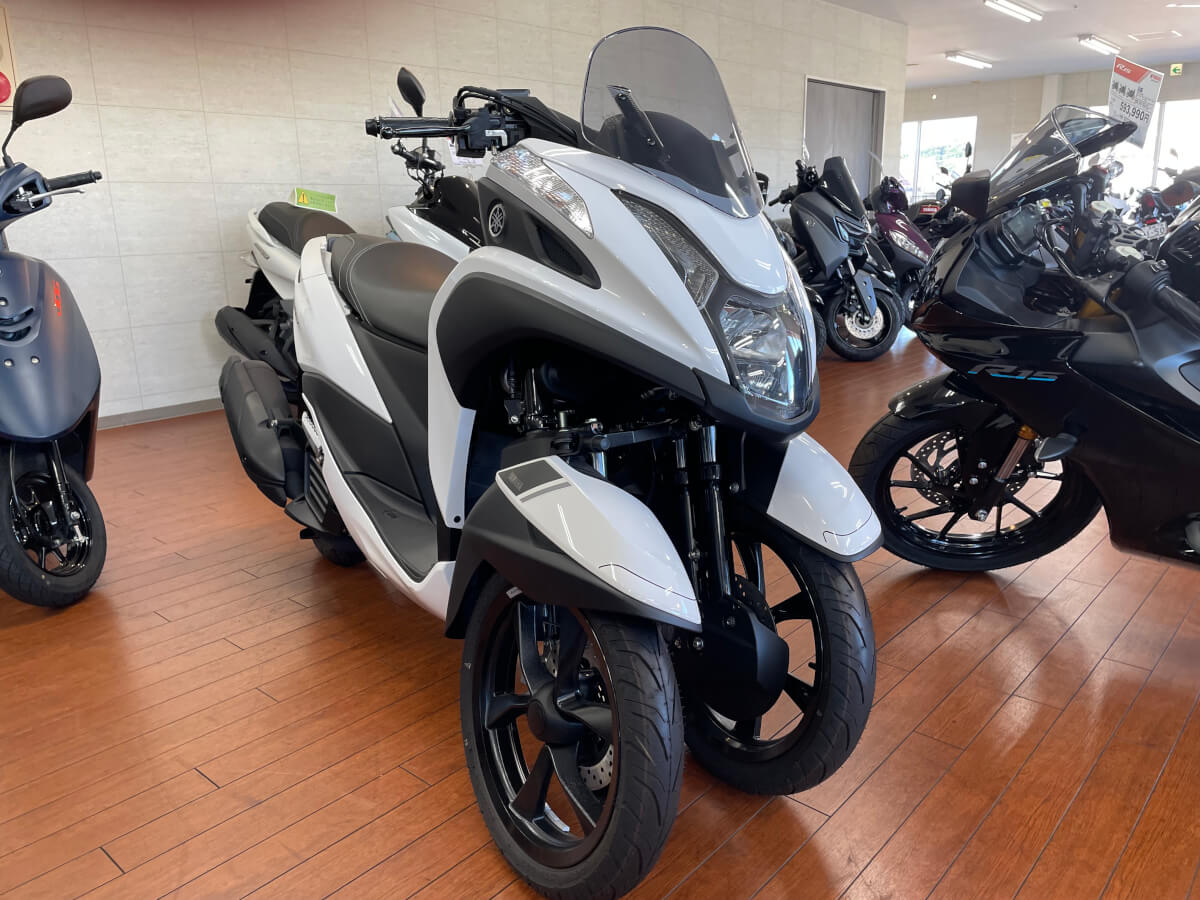 メーカー完全完売。トリシティ125の貴重な新車が、YSP大分に1台だけあります
