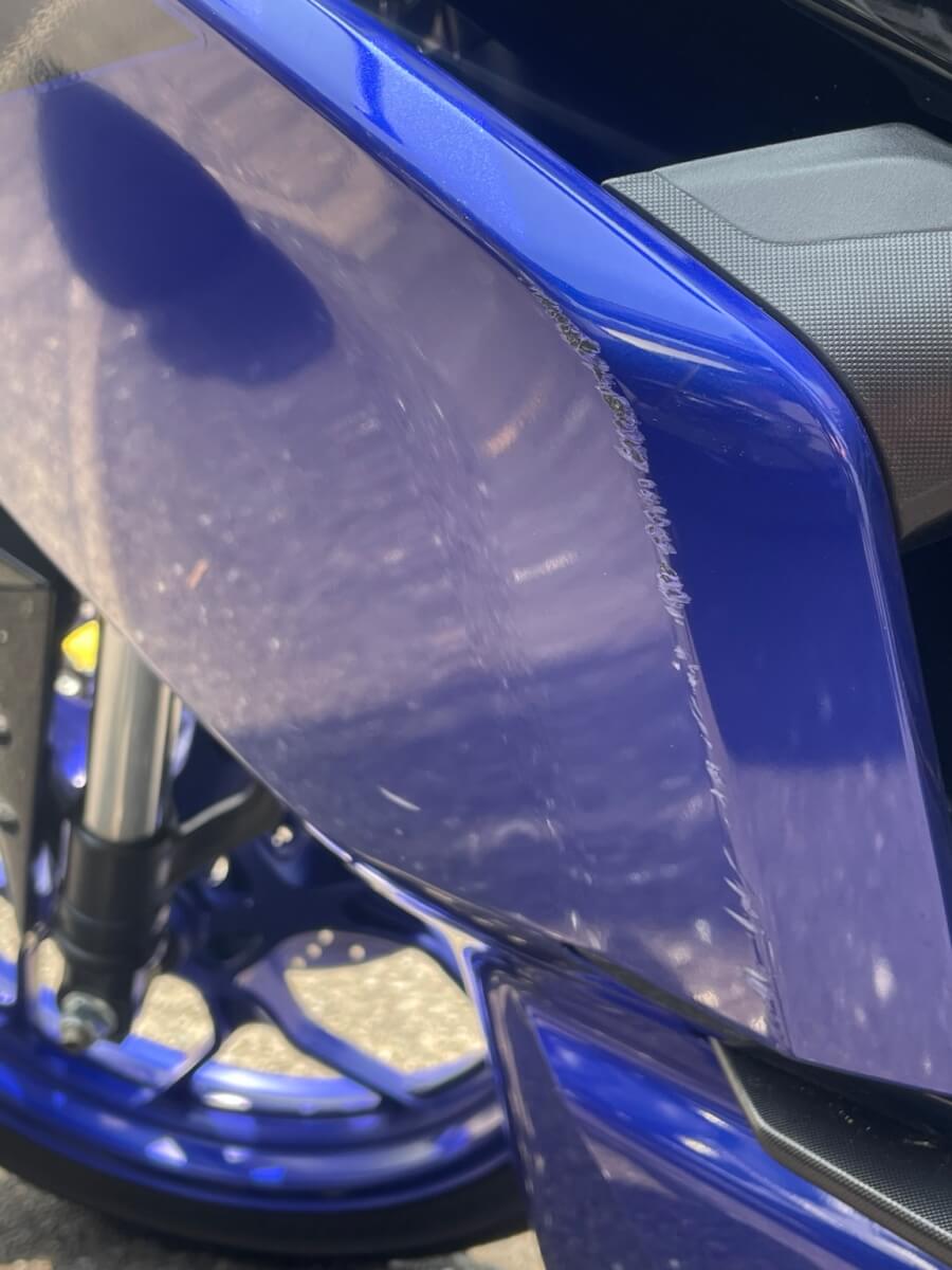 バイクを買って最初に倒すのは、走っているときとは限らない
